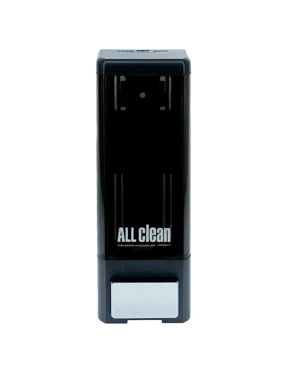 DISPENSADOR DE JABON Y GEL 550 ML NEGRO / PLATEADO 10,30 X 8,60 X 23 CM REF. NJ-CD-1012C ALL CLEAN