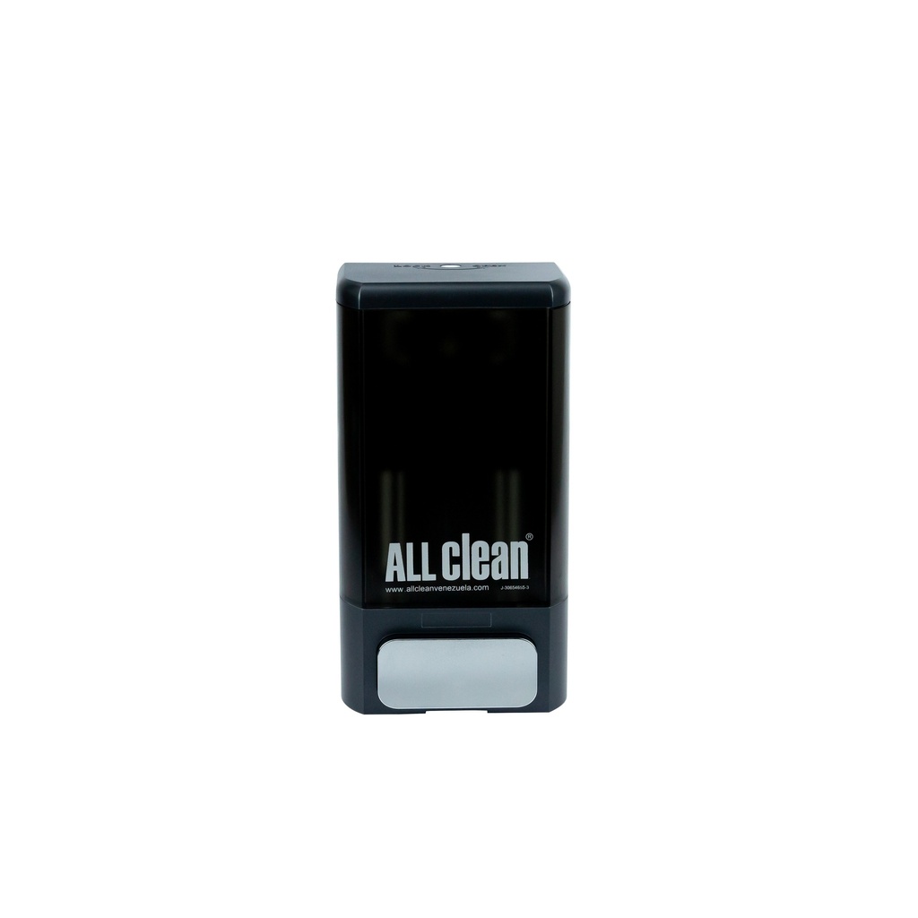 DISPENSADOR DE JABON Y GEL DE 1000 ML NEGRO / PLATA 23 X 9 X 19 CM REF. NJ-CD-1022C MARCA ALL CLEAN