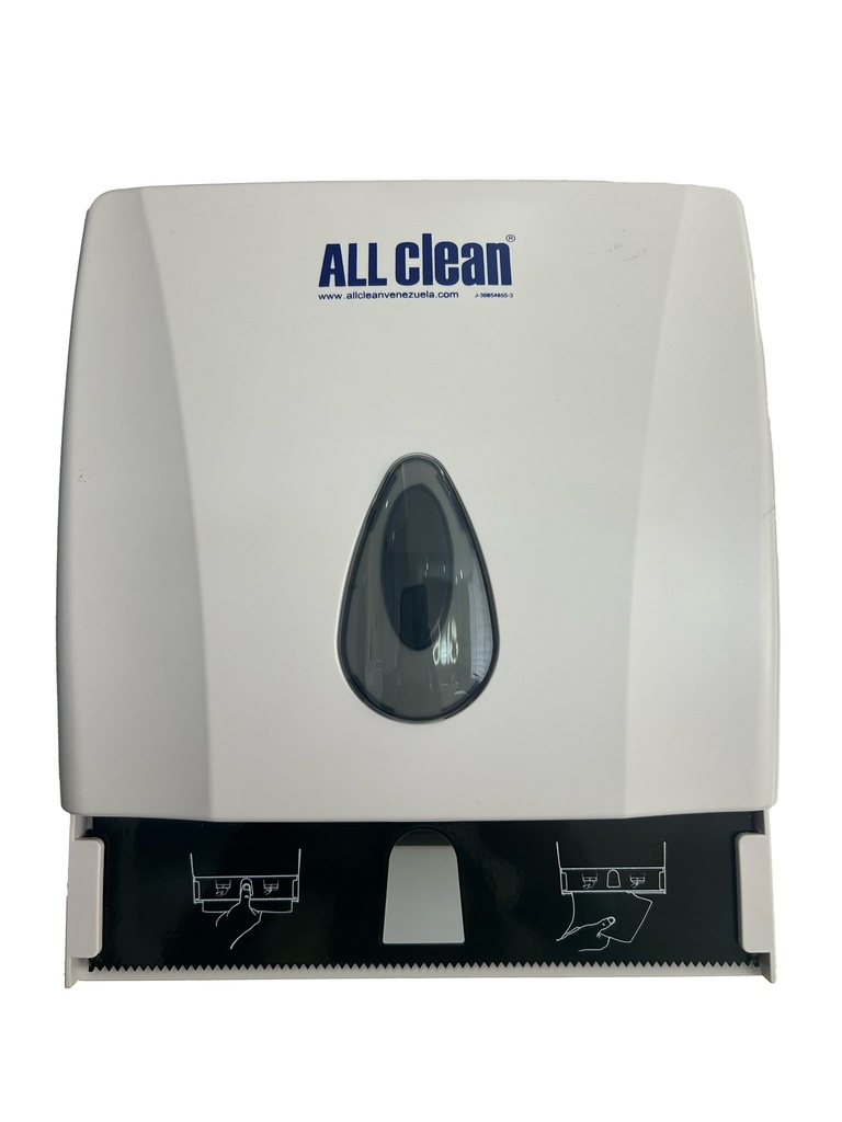 DISPENSADOR DE PAPEL DUAL ( ROLLO Y SERVILLETAS ) BLANCO 25 X 22 X 29 CM REF.NJ-CD-8218A ALL CLEAN