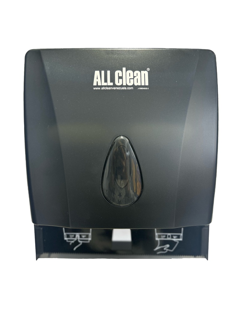 DISPENSADOR DE PAPEL DUAL ( ROLLO Y SERVILLETAS ) NEGRO 25 X 22 X 29 CM REF. NJ-CD-8218B / NJCD8218B ALL CLEAN