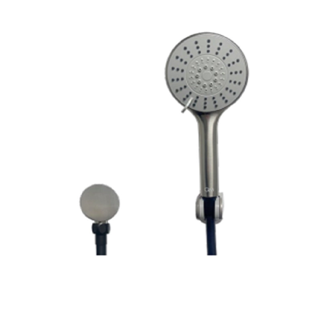 DUCHA TELEFONO DE MANO 5 FUNCION QM SERIE DELTA GUN GREY REF. 14.700.6000.GR MARCA QUALITY METAL