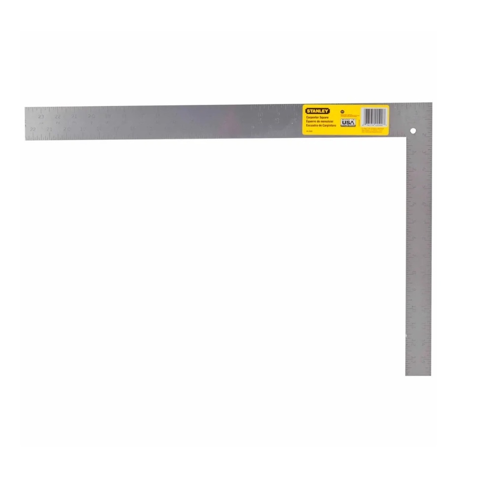 ESCUADRA DE CARPINTERO EN ACERO 24 X 16" MANGO PLASTICO REF. 45-500 MARCA STANLEY