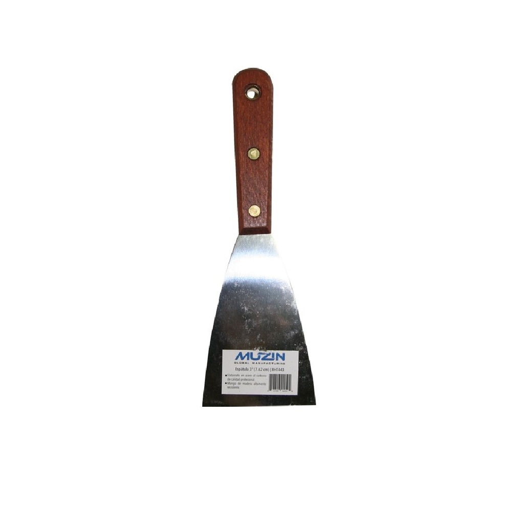 ESPATULA DE METAL MANGO MADERA 2" X 0.7 MM REF. ESP-MUZ-XHT430 MARCA MUZIN
