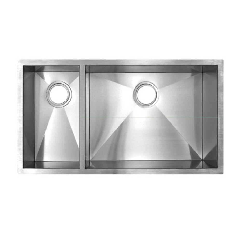 FREGADERO 2 TINA ACERO INOX. SOBRE / EMPOTRAR 83,80 X 45,70 X 25 CM REF. FRE-551 MARCA UNIQUE