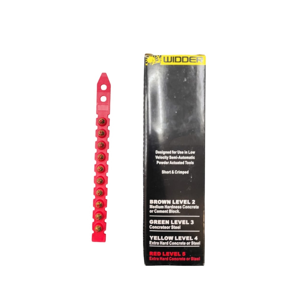 FULMINANTE CAL 27 ROJO PEINE / CORREA 10 UND POTENCIA NVL 5 (CAJ 100PZ) REF WD-PFC27R / W3C27 WIDDER