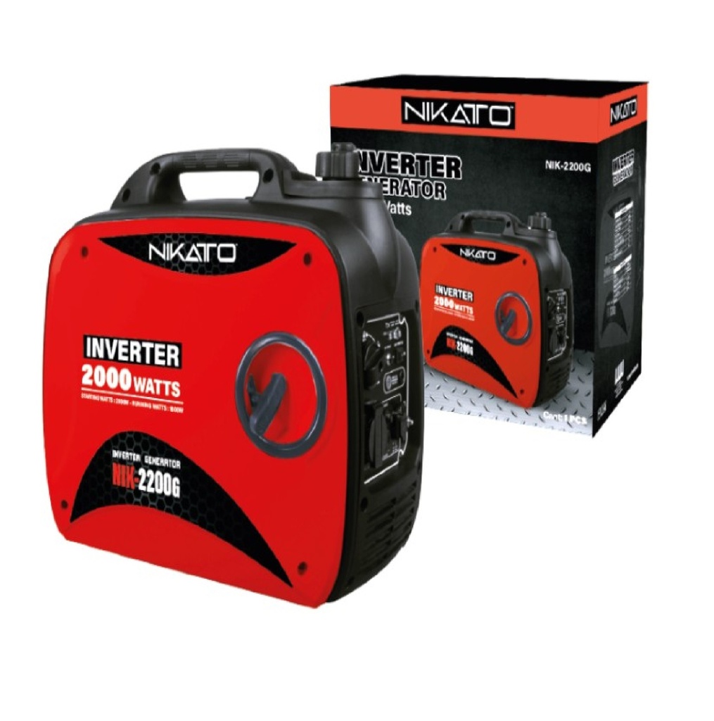 GENERADOR ELECTRICO 2000 W GASOLINA ARRANQUE MANUAL 120V 60 HZ REF. NIK-2200G MARCA NIKATTO