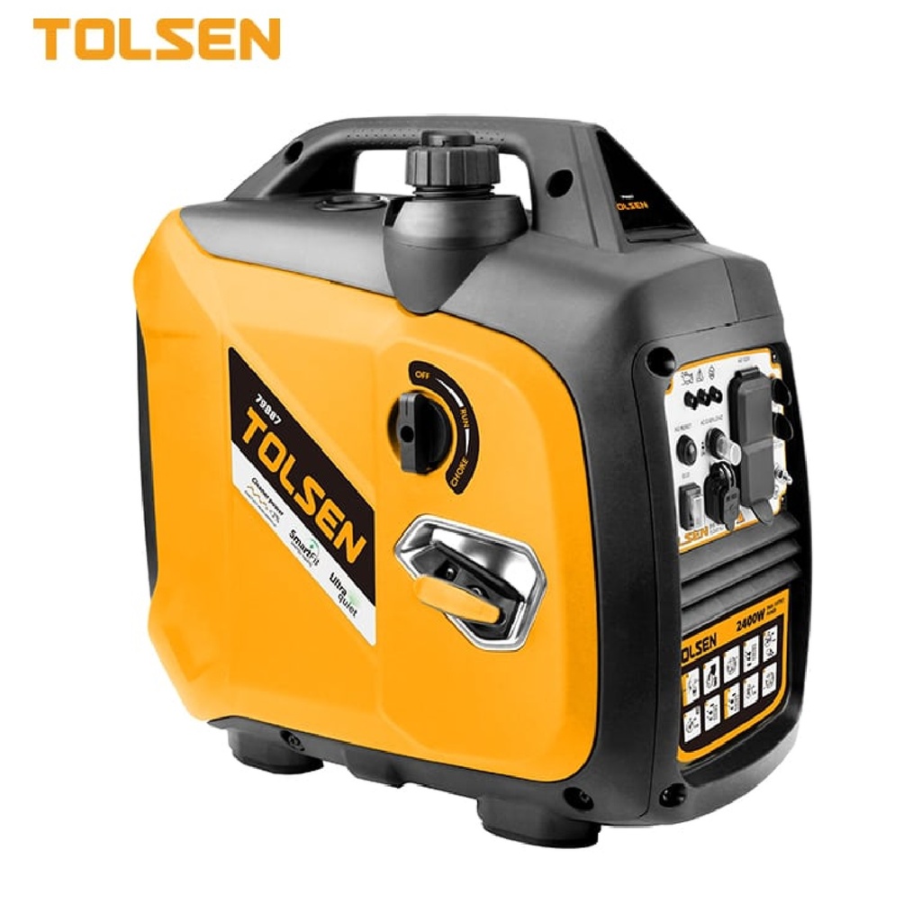 GENERADOR ELECTRICO 4000 W GASOLINA MOTOR 4T 120V 60HZ 225 CC INVERTER - INSONORO REF. 79888 TOLSEN