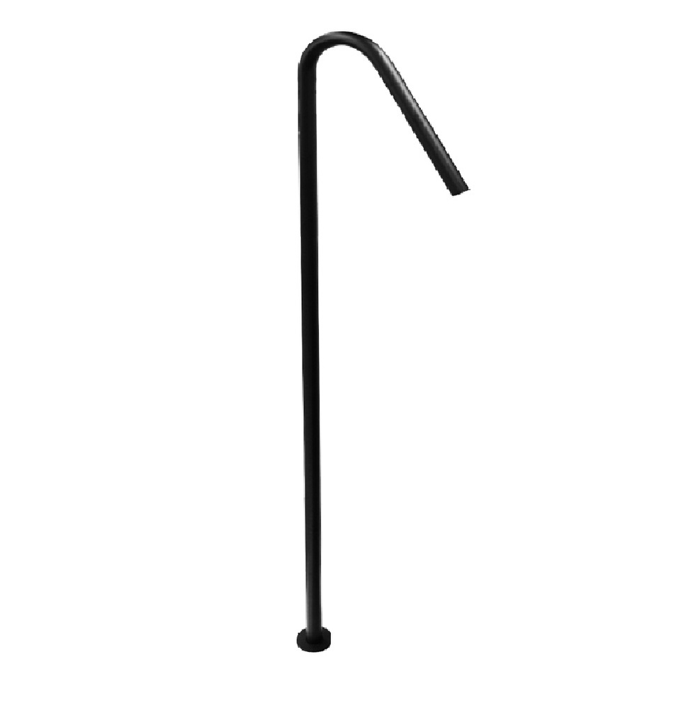 GRIFERIA DE PISO / PIE MONOMANDO AL PISO PVD 1,40 CM PARA LAVAMANOS NEGRO REF. KUBO-060 MARCA KUBO