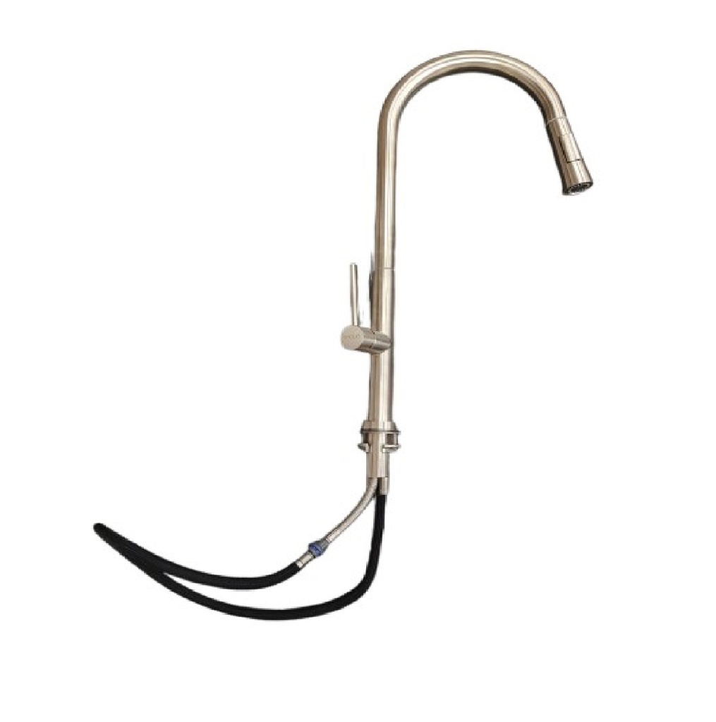 GRIFERIA MONOMANDO ALTO PARA FREGADERO NEGRO MATE CON MANGUERA EXTENSIBLE REF. GRI-910 MARCA UNIQUE