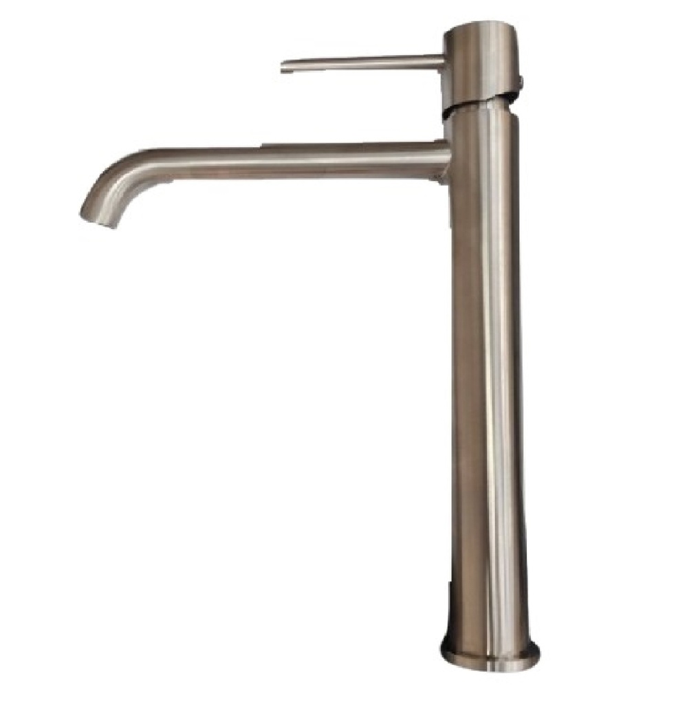 GRIFERIA MONOMANDO ALTO PARA LAVAMANO ACERO INOXIDABLE REF. GRI-861 MARCA UNIQUE
