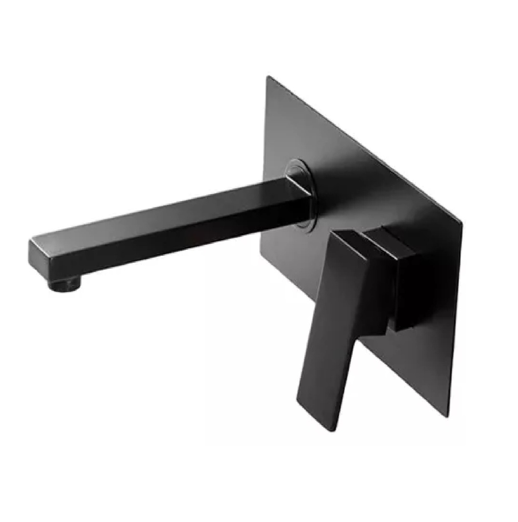 GRIFERIA MONOMANDO DE PARED PARA LAVAMANO NEGRO MATE REF. GRI-955 MARCA UNIQUE