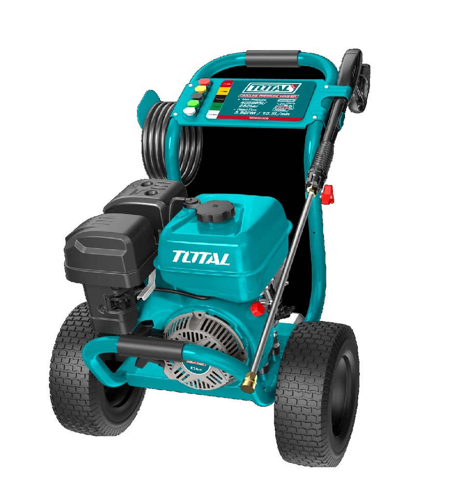 HIDROLAVADORA / HIDROJET A GASOLINA 274 CC 4089PSI 8.5HP C/CARRETILLA + PISTOLA MARCA TOTAL TOOLS