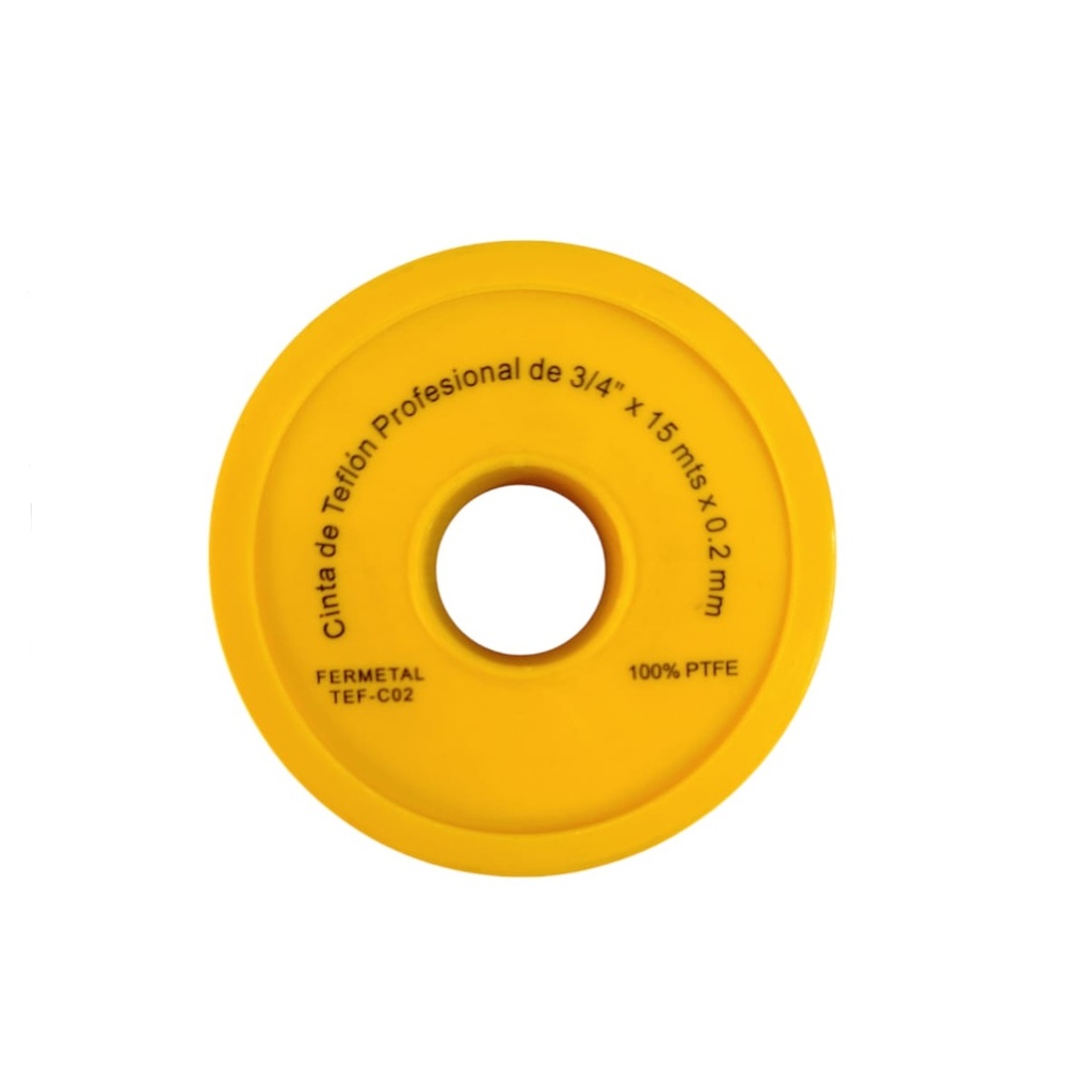 TEFLON PROFESIONAL 3/4" X 15 MTS UNIDAD REF. TEF-02 MARCA FERMETAL