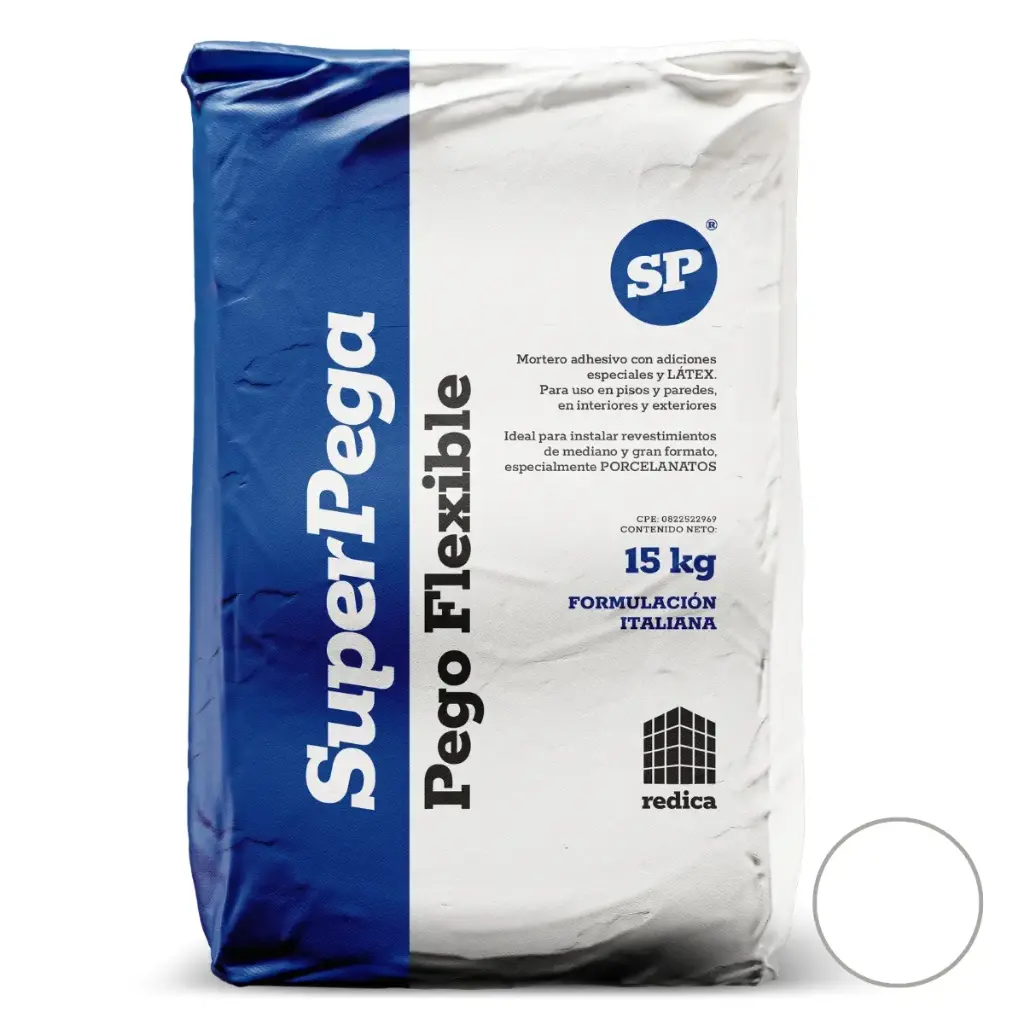 PEGO BLANCO FLEXIBLE SACO 15 KG MARCA SUPER PEGA