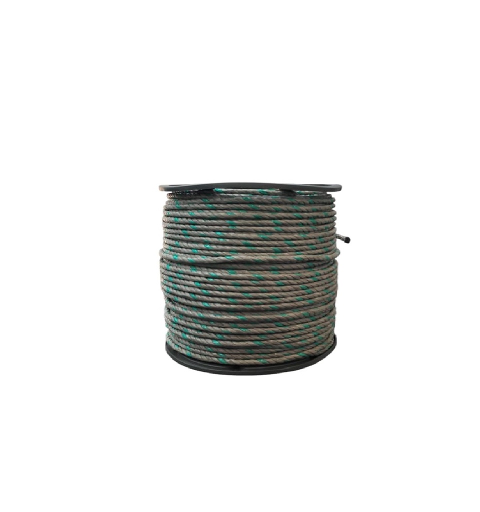 MECATE SINTETICO / RAFIA DE 3/8" - 10 MM GRIS - VERDE POR METRO REF. RAF04451 / 001763 MARCA CIPLAS