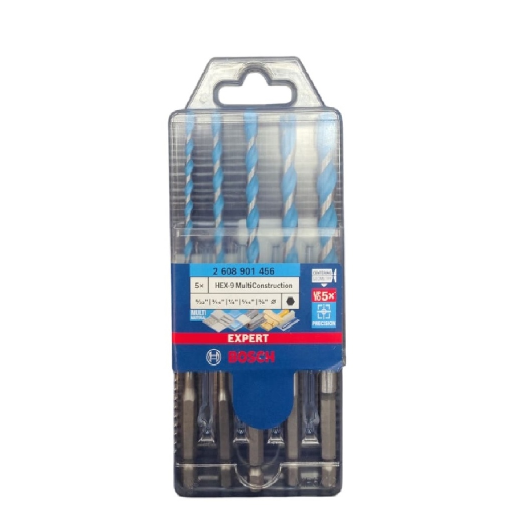 JUEGO DE BROCAS P/CONCRETO 5 PZAS 5/32"- 3/8" MULTICONSTRUCCION CYL-3 REF. 2608901456 / 872272 BOSCH