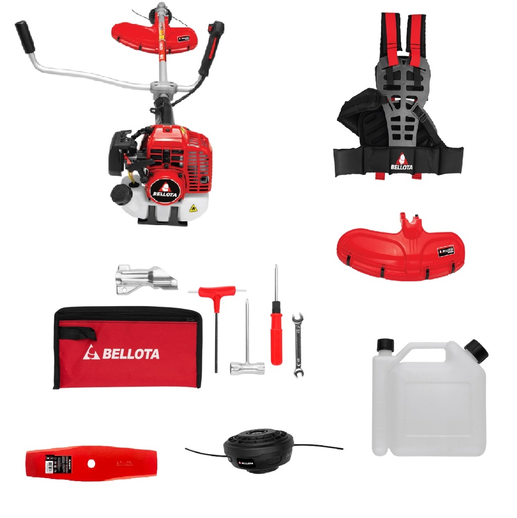 KIT DESMALEZADORA 41.5 CC A GASOLINA 2 HP 2T + CUCHILLA 352425 + YOYO 226734 REF. DB4200-S BELLOTA