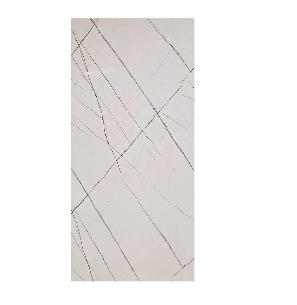 LAMINA DE PVC MARMOLIZADA 1.22 MTS X 2.44 MTS X 3 MM BCO OSTRA C/ VETA NEGRA ETNA R-003 MARCA DECOROYAL