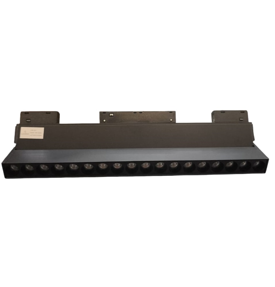 LAMP. LED MULTISPOT ORIENT. COLMENA 18W 48V 3000K 32 X10X2.2CM NEGRO P/RIEL MAGNET.LUM-1621 LUMIND