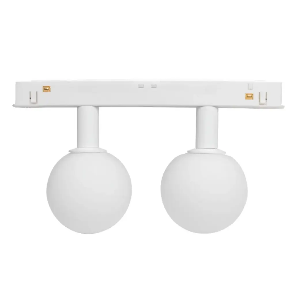 LAMPARA APLIQUE DECORATIVO 3W X 2=6W 3000K P/RIEL MAGNETICO 48VDC COLOR BLANCO REF.LUM-1060 LUMIND