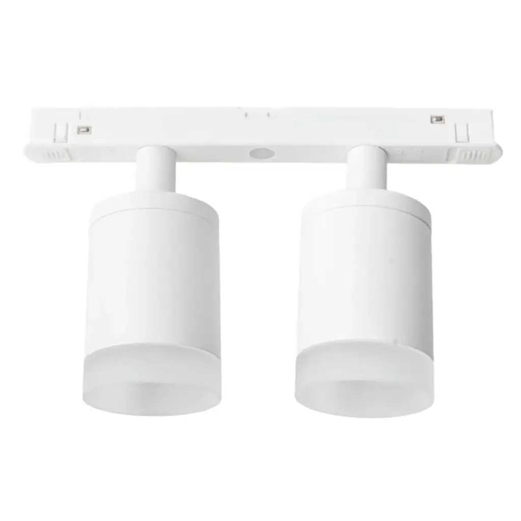 LAMPARA APLIQUE DECORATIVO 6W X 2=12W 3000K P/RIEL MAGNETICO 48VDC COLOR BLANCO REF.LUM-1061 LUMIND