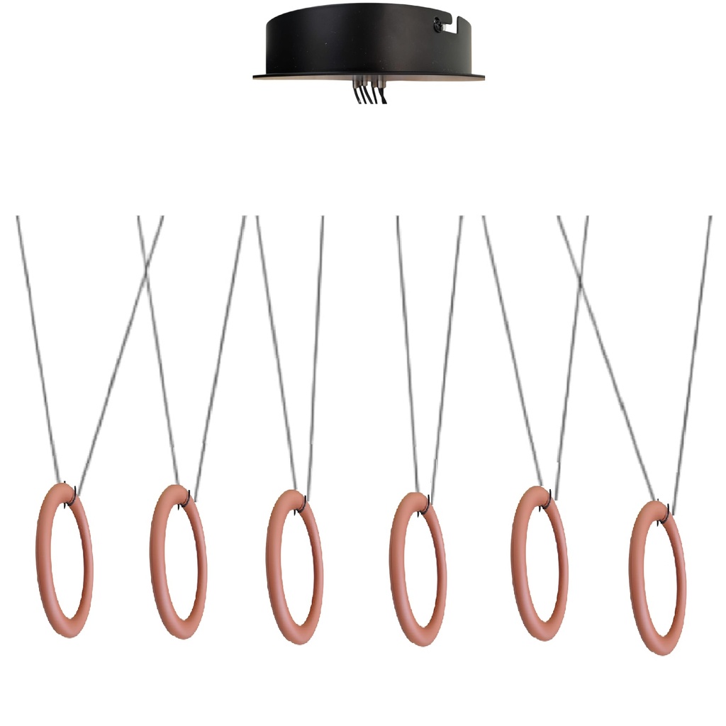 LAMPARA COLGANTE DECORATIVA 123 X 150 CM 30 W 3000K 100 - 240V C/ TERRACOTA IP20 REF LUM-1419 LUMIND