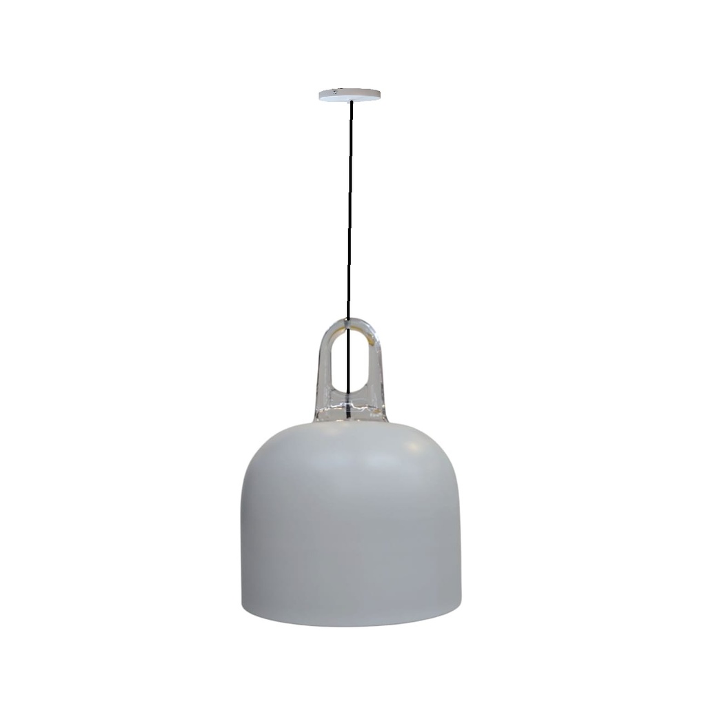 LAMPARA COLGANTE DECORATIVA 20 X 34 CM MAX 60 W P/ SOCATE E27 120 V C/ BLANCO REF. LUM-1534 LUMIND