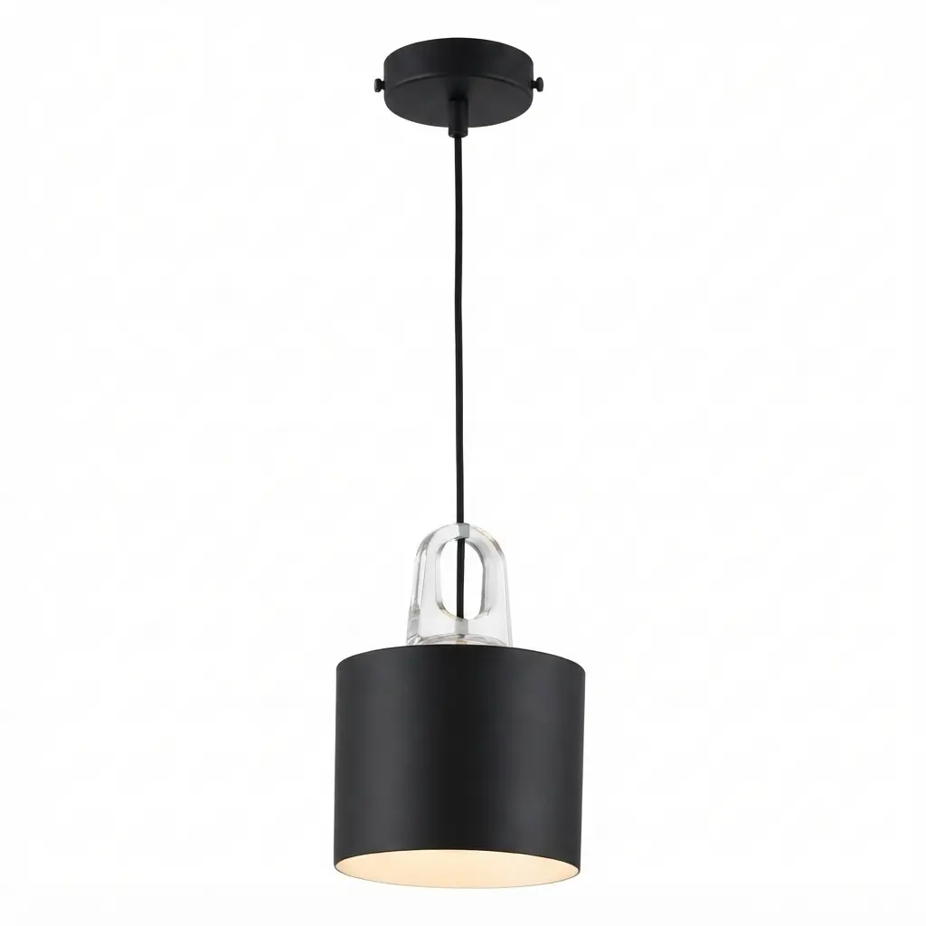 LAMPARA COLGANTE DECORATIVA 20 X 34 CM MAX 40 W E27 120 V C/ NEGRO REF. LUM-1533 LUMIND