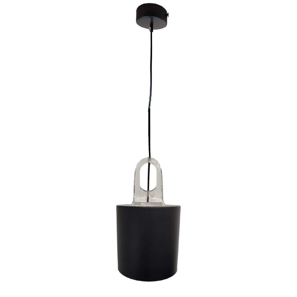 LAMPARA COLGANTE DECORATIVA 20 X 34 CM MAX 40 W E27 120 V C/ NEGRO REF. LUM-1533 LUMIND
