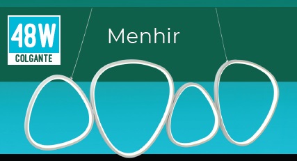 LAMPARA COLGANTE MENHIR 48 W 3 TONOS 110-260V CON CONTROL C/ BLANCO REF. S-MENHIR-C-B LUCERNA