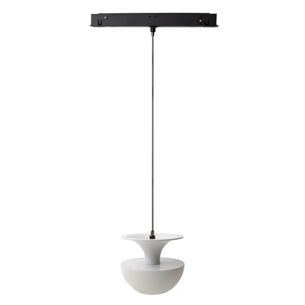 LAMPARA COLGANTE MUNDITO 7W 48V 3000K 80 X 70 CM P/RIEL MAGNETICO BLANCO REF. LUM-908 LUMIND