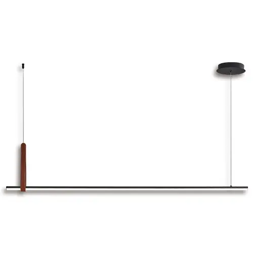 LAMPARA COLGANTE RODEO 24W 3 TONOS 110-260V C/CONTROL C/NEGRO-CUERO REF S-RODEO-C3-N/ 503308 LUCERNA