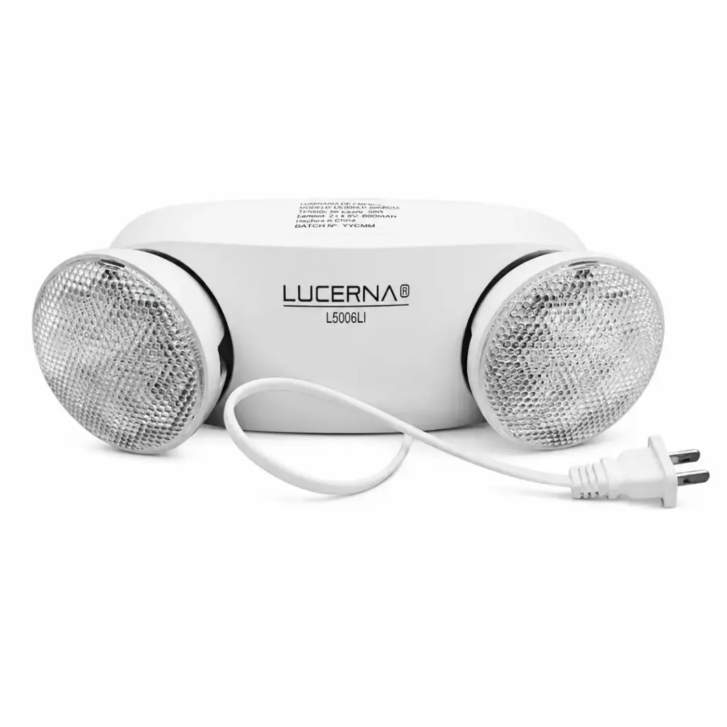 LAMPARA DE EMERGENCIA 2 X 1.8W 350 LUMENS 3.7V 1.8AH 85-265V (USO 2 HR) REF L5006LI / 503605 LUCERNA