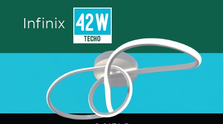 LAMPARA DE TECHO INIFINIX 42W 3 TONOS 110-260V CONTROL P/ INTERR. C/BLANCO REF S-INFINIX-T-B LUCERNA
