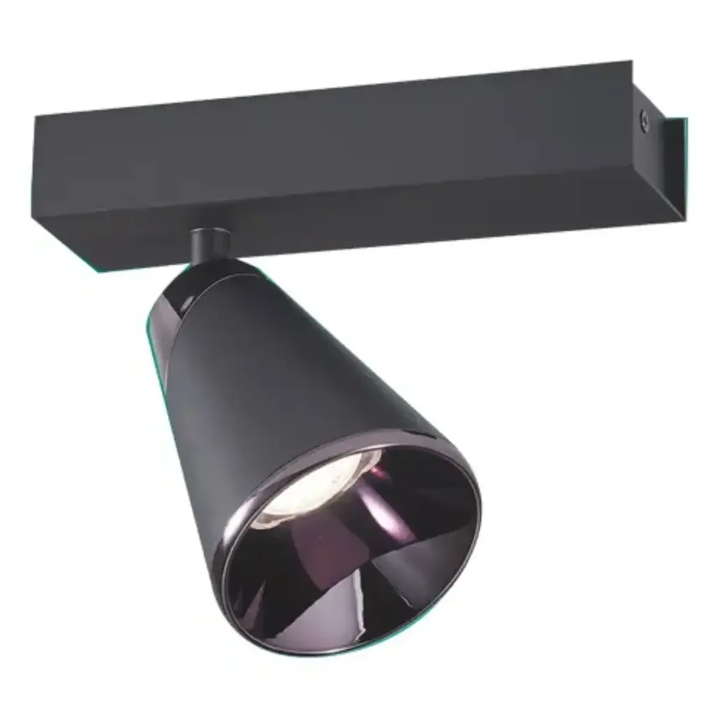 LAMPARA LED INTEG. T/BALA 12W 1125 LM 3 TONOS 100-240V TECHO/PARED NEGRO REF S-VULCANO-A-N-1 LUCERNA