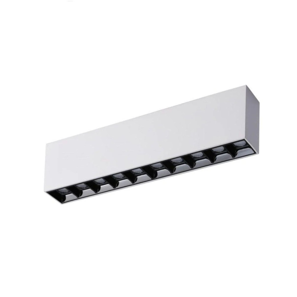 LAMPARA LED LINEAL MULTISPOT 24W 48V 3000K 440 X 22 X 25 MM BLANCO P/RIEL MAGNETICO LUM-1058 LUMIND