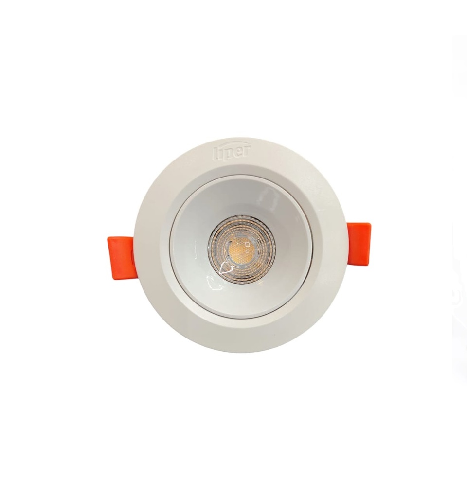 LAMPARA LED SPOT BASCULANTE REDONDO 7 W 2700 K 630 LM 100-285V IP44 C/ BLANCO REF LP-CL07G01-Y LIPER