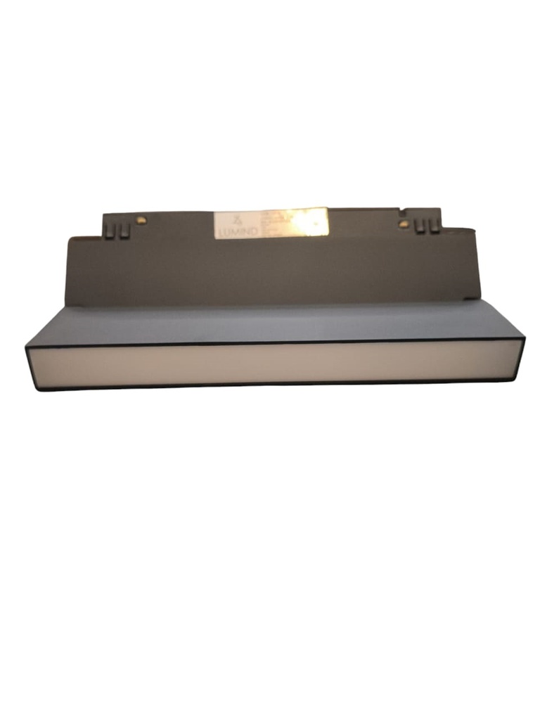 LAMPARA LINEAL DIFUSA ORIENT. 16W 48V 3000K 22 X9X2.2CM NEGRO P/RIEL MAGNET.LUM-1410-1 LUMIND
