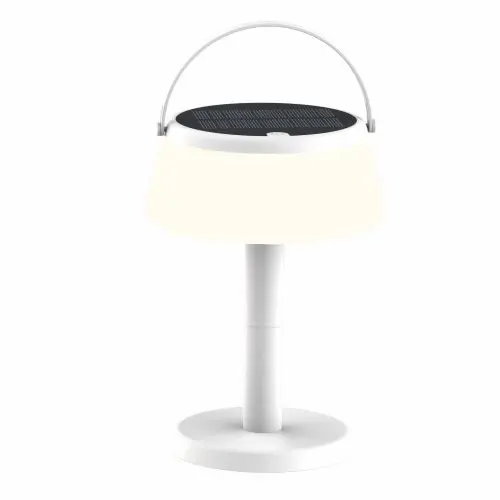 LAMPARA MESA P/EXTERIOR NOMAD 2000 MAH C/PANEL SOLAR+PUERTO USB IP44 C/BLANCO REF. NOMAD-B LUCERNA