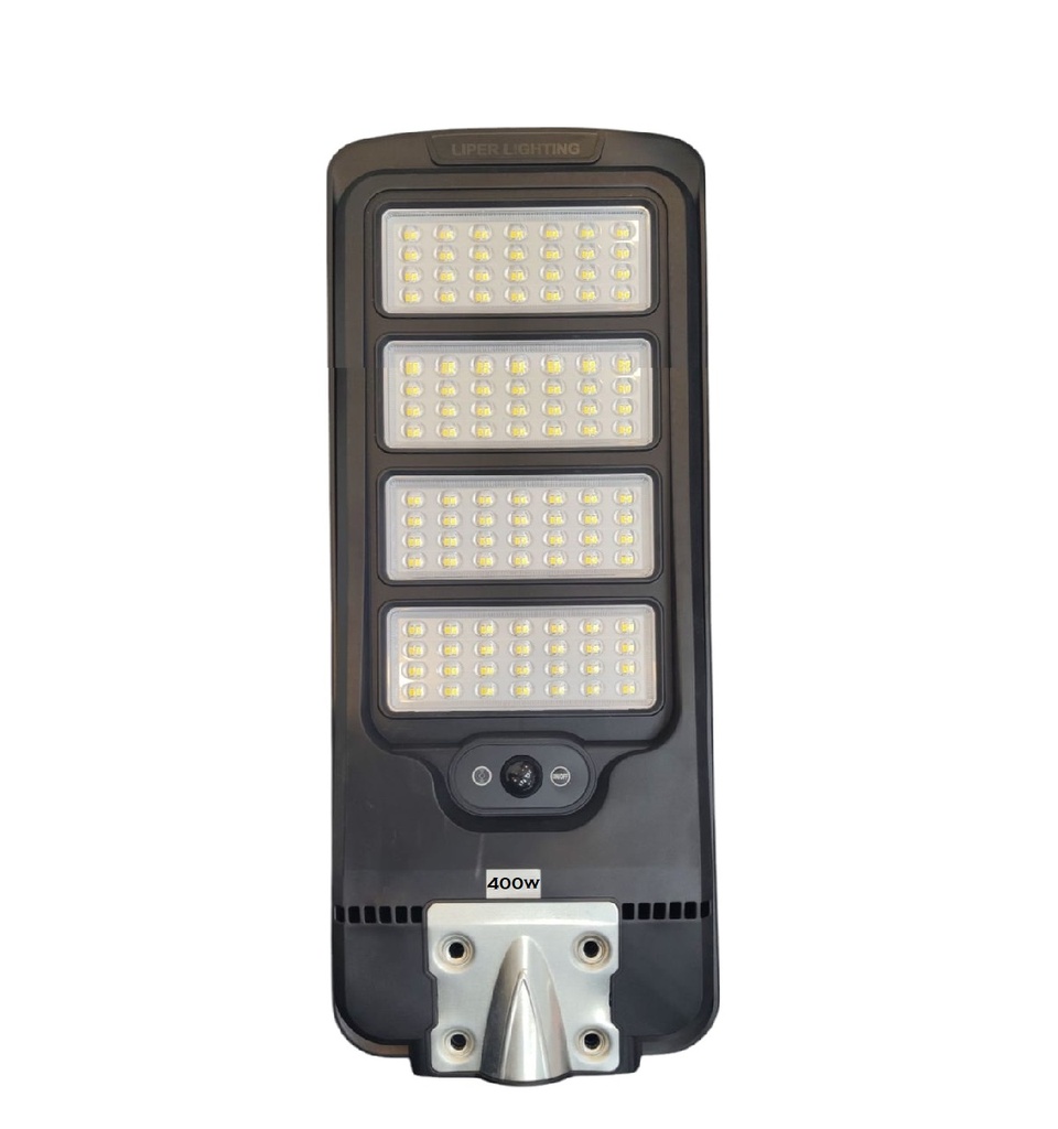LAMPARA P/ POSTE SOLAR LED 400W 3.2V 18000 MAH 6500K IP65 C/CONTROL+BRAZO REF. LPSTL-400ES01-Y LIPER