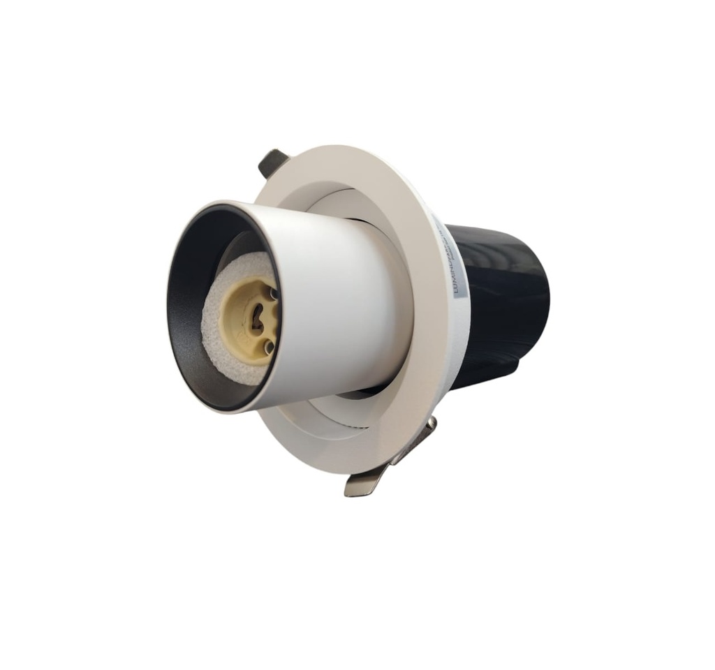 LAMPARA SPOT 11,5 CM X 10,5 CM PARA DICROICO GU10 COLOR BLANCO REF.LUM-1590 MARCA LUMIND