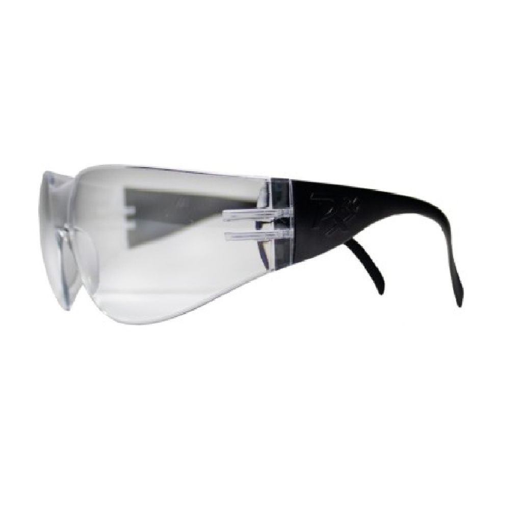 LENTES DE SEGURIDAD PROTECCION UV COLOR CLARO MARCO NEGRO REF. NIK- 08001 / 120479 MARCA NIKATTO