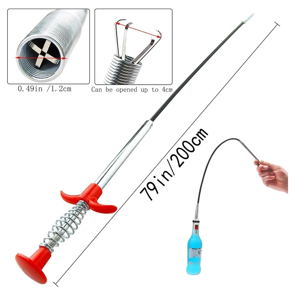 LIMPIADOR DRENAJES / REMOVEDOR OBSTRUCCIONES 2 MTS RANGO APERTURA 4 CM REF. X002TT8VEX MARCA DOMEJO