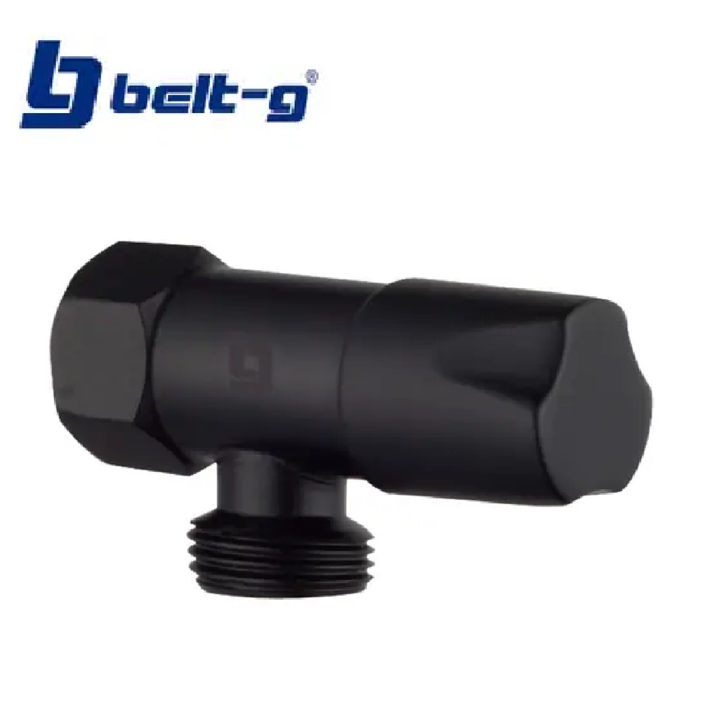 LLAVE DE ARRESTO 1/2" X 1/2" M/H ACERO INOX. MODELO STONE BLACK REF. GRI-1042 / 012247 BELT-G