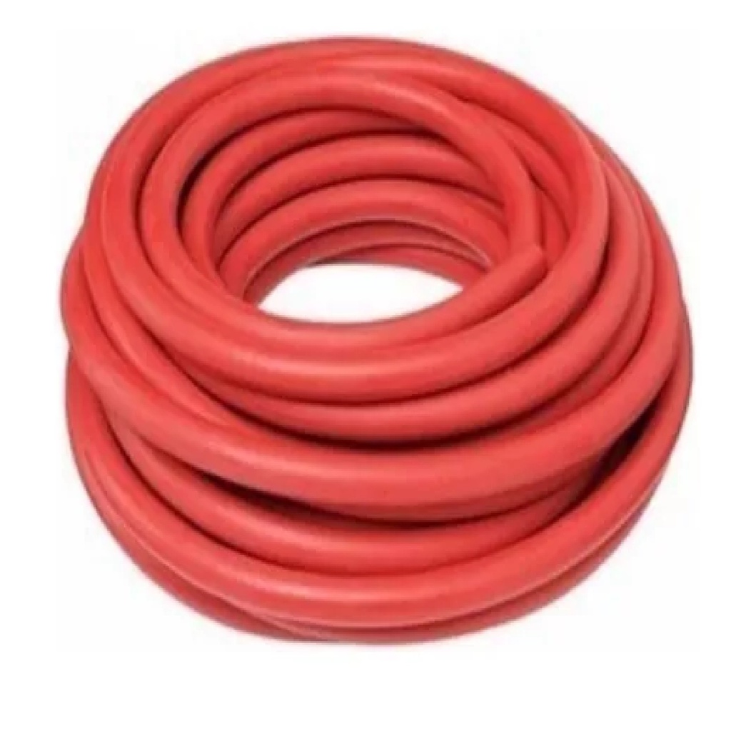 MANGUERA DE GOMA P/ AIRE - AGUA 1/4" POR METRO 300 PSI - COLOR ROJO REF. 204005 MARCA NUSAC