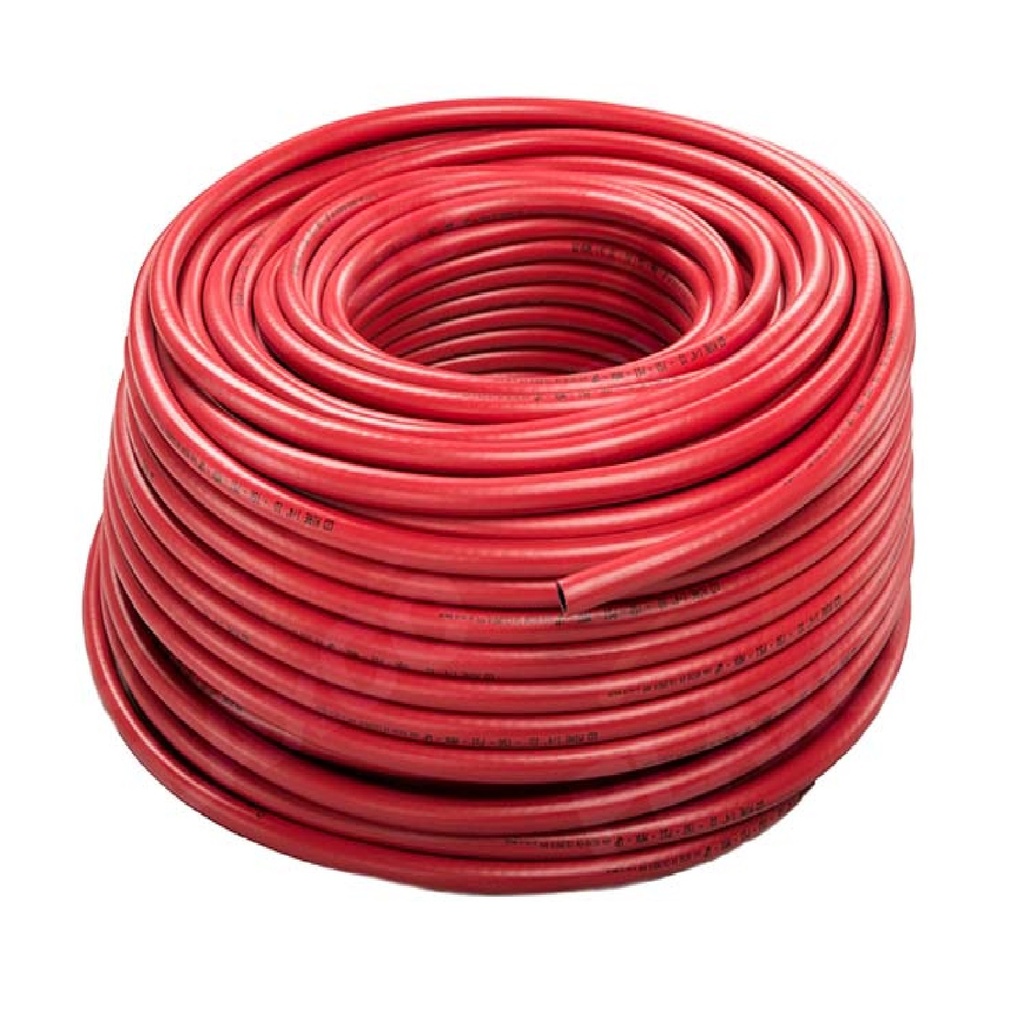 MANGUERA DE GOMA P/ AIRE - AGUA 5/16" ROLLO 100 MTS / 290 PSI - COLOR ROJO REF. 204010 MARCA NUSAC