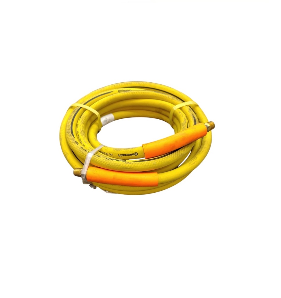 MANGUERA PARA AIRE DE GOMA 3/8" X 7.62 MTS COLOR AMARILLO PARA ACEITE REF. MAN-600 MARCA CONTINENTAL