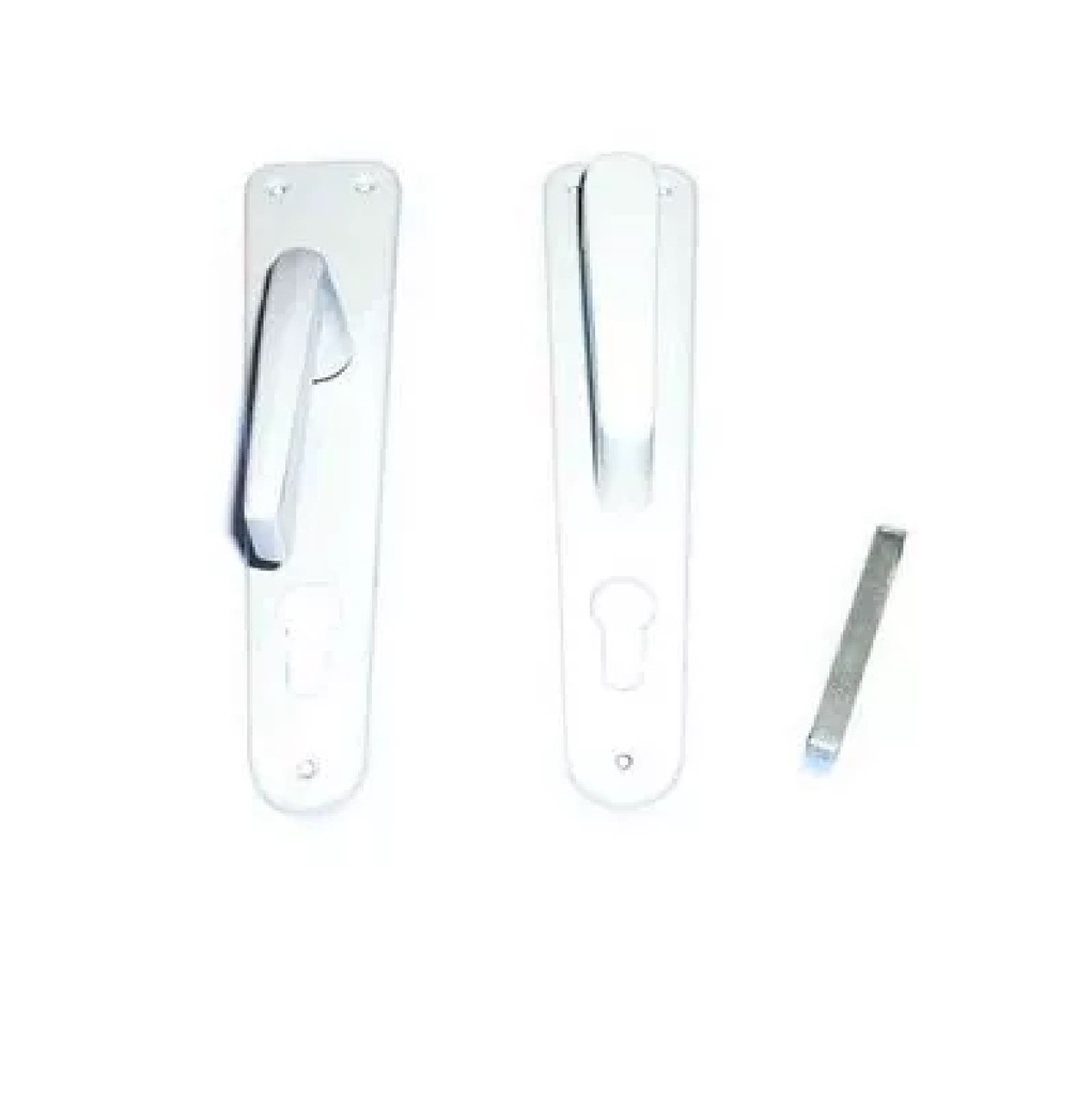 MANILLA DE ALUMINIO FIJA / MOVIL PLACA RECTA COLOR BLANCO COD. 023445 REF. MAN-H602 MARCA UNICITY