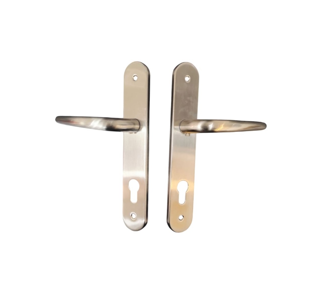 MANILLA OVALADA P/PTA PPAL MOVIL-MOVIL DER-IZQ INOX MOD. ESCUDO 838 REF. 783812 / IDE-783801 MARCA IDEACE