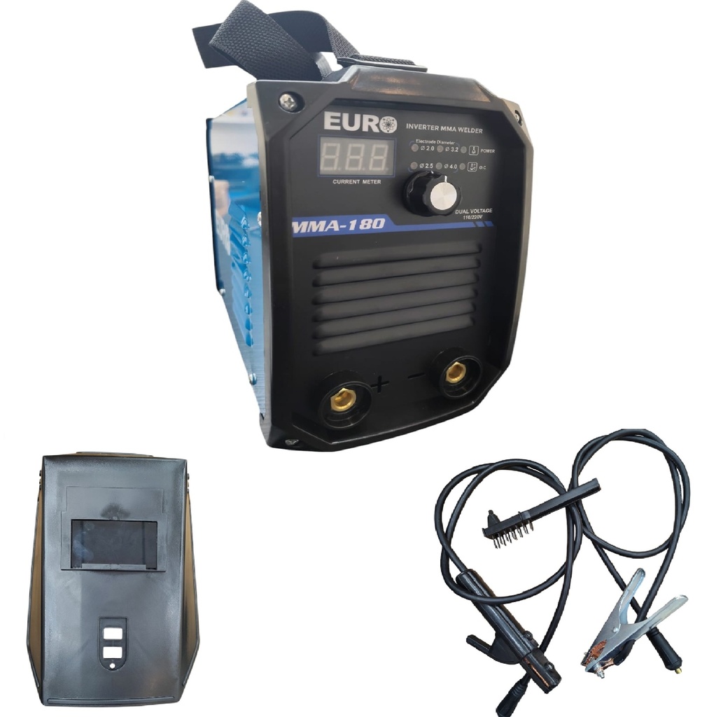 MAQUINA DE SOLDAR INVERTER 180 AMP BI-VOLTAJE MMA REF. MMA180 / 00004517 MARCA EURO AIR